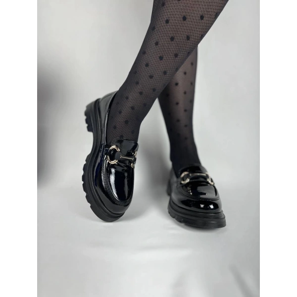 KB-ZN101 Kuback Kömür Rugan Günlük Kadın Babet