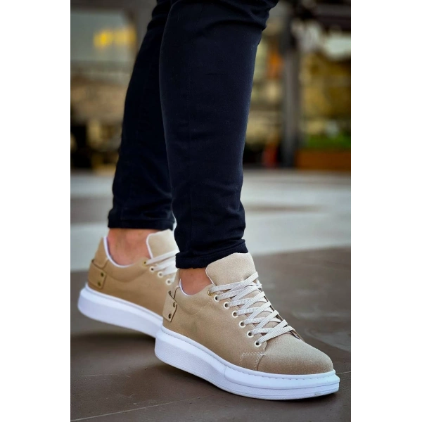 KB047  Kuback Bej Süet Günlük Erkek  Ayakkabı