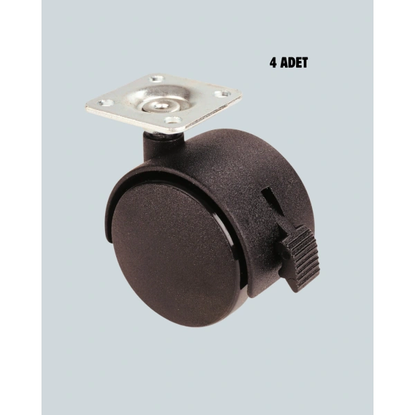 Kilitli Mini Tekerlek Ayak 4 cm 4’lü Set