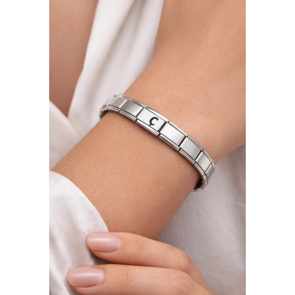 Kişiye Özel Ç Harfli Çelik Bileklik – Paslanmaz Çelik İtalyan Model Harfli Bilezik