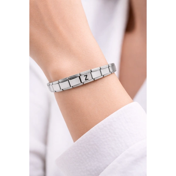 Kişiye Özel Z Harfli Çelik Bileklik – Paslanmaz Çelik Bileklik, Zarif Minimal Harf Bileklik