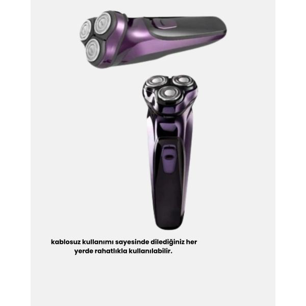 Kompakt Şarjlı Saç Sakal Tıraş Makinesi Kuru Kullanım Özellikli