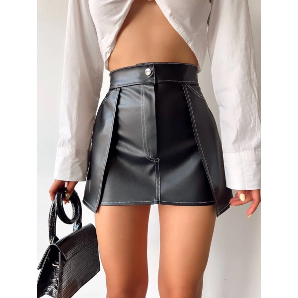 Kontrast deri etek siyah w260015