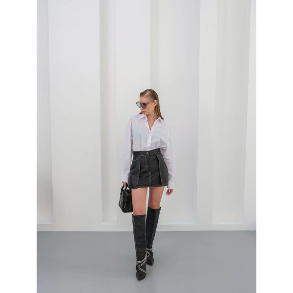 Kontrast deri etek siyah w260015