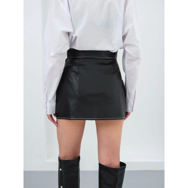 Kontrast deri etek siyah w260015