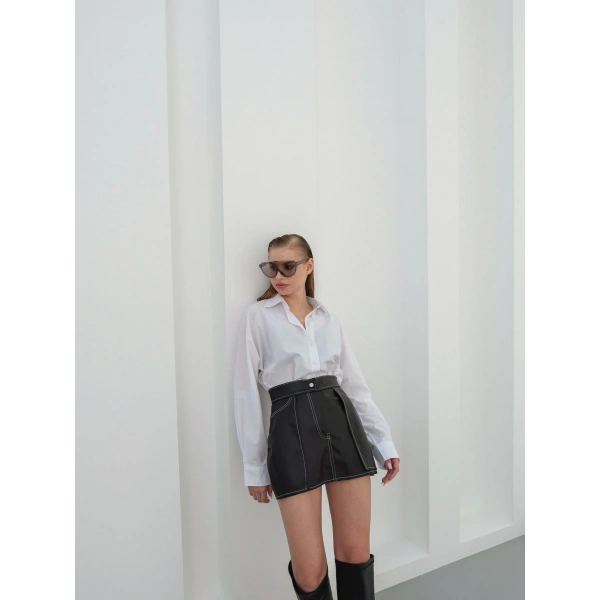 Kontrast deri etek siyah w260015