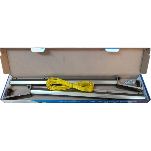 Koral Alüminyum Balkon Çamaşır Kurutma Askılığı 80x30