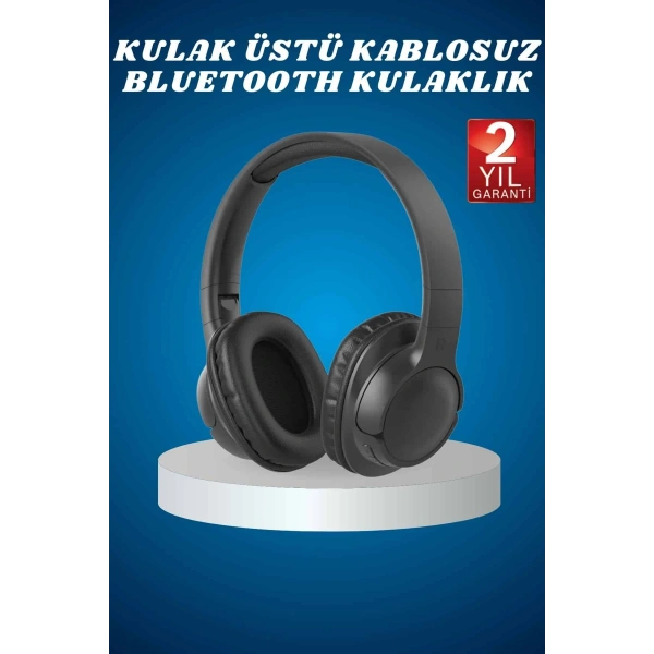 Kulak Üstü Kablosuz Bluetooth Kulaklık Yüksek Ses Kaliteli ANC Özelliği