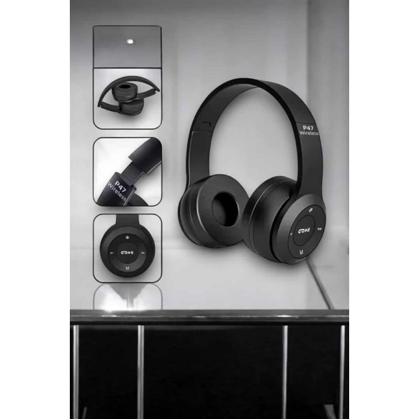 Kulak Üstü TF Kart ve AUX Destekli Ergonomik Bluetooth Kulaklık