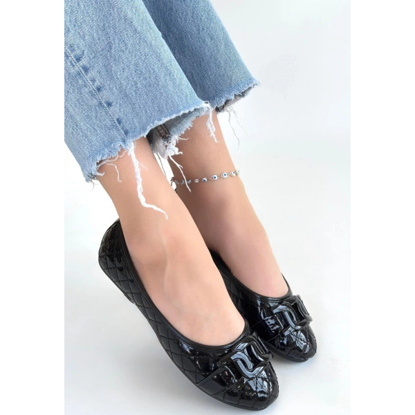 Lawy Siyah Rugan Babet Ayakkabı