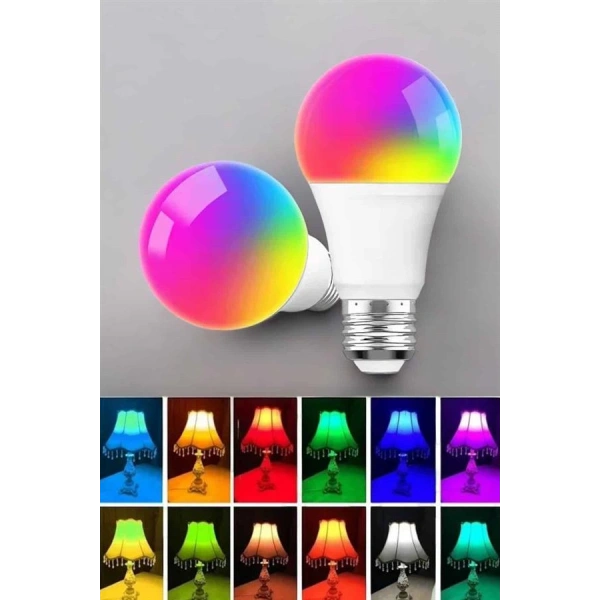 Led Ampul Enerji Dostu RGB Işıklı 100W Led Işık