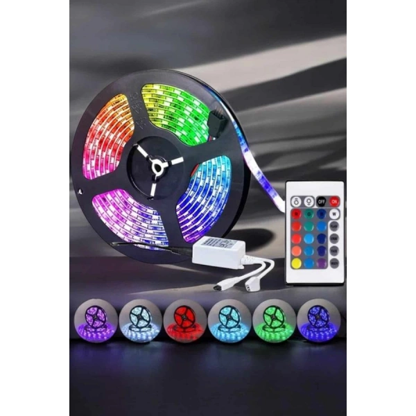 Led Işık 5 Metre Şerit Led RGB Işıklı