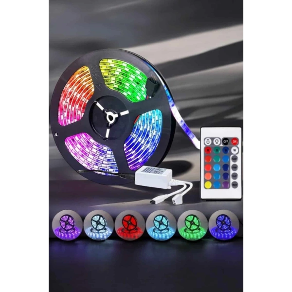 Led Işık 5 Metre Şerit Led RGB Işıklı