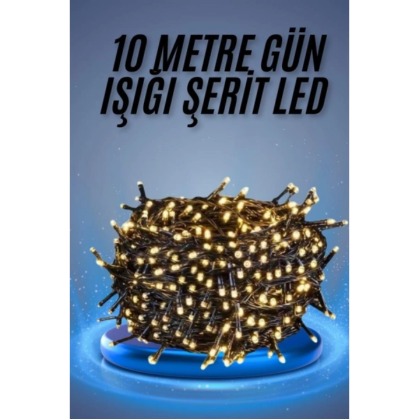 Led Işık Ağaç Süsleme Ampüllü Dekoratif Aydınlatma 10 Metre Gün Işığı