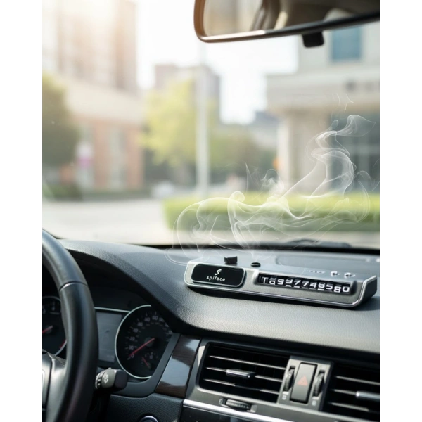 LED Işıklı Araç Ön Cam Telefon Numarası Gösterme Aparatı + 3 Seviyeli Hava Nemlendirici