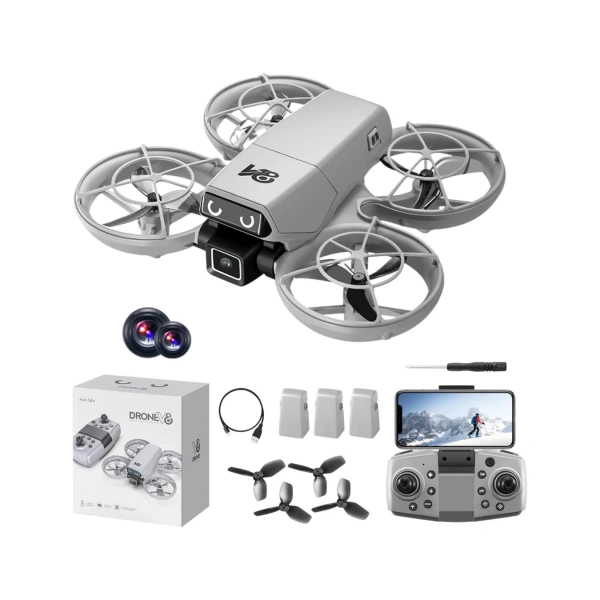 LED Işıklı Mini Drone Kameralı Headless ve APP Destekli