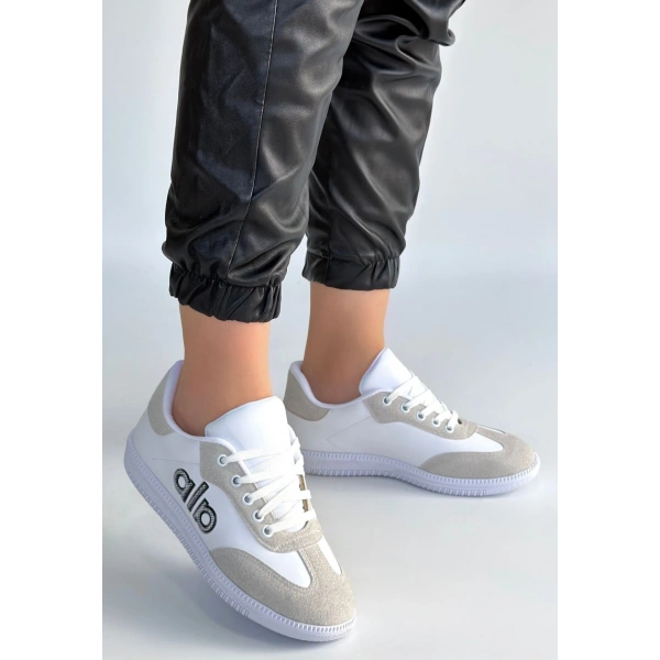 Lendo Beyaz Cilt Bağcıklı Spor Ayakkabı