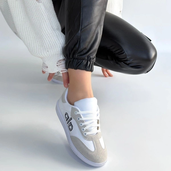 Lendo Beyaz Cilt Bağcıklı Spor Ayakkabı