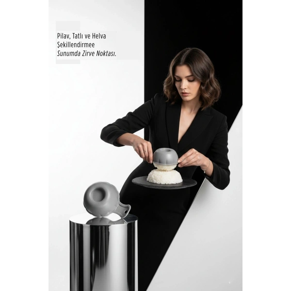 Lüks Sunum Sanatı: Premium Pilav, Tatlı ve Helva Şekillendirme Kalıbı