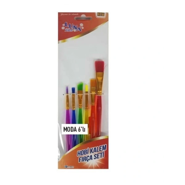 Luna Moda Hobi Kalem Fırça Seti 6 Parça