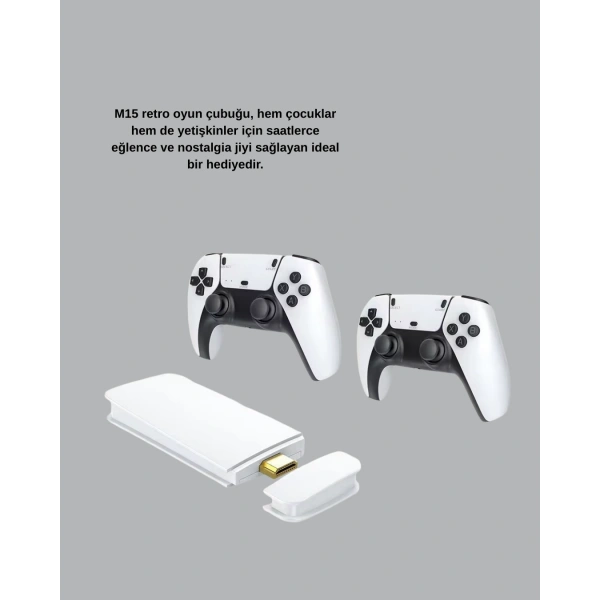 M15 Video Oyun Konsolu 20 Emülatör Destekli 64GB Bellekli