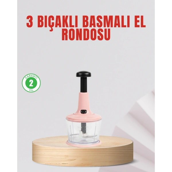 Manuel Mutfak Rondosu Keskin Bıçaklı Geniş Hazneli