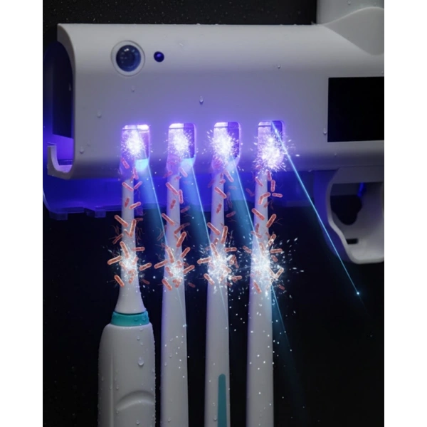 Manyetik Duvar Tipi UV Hijyenik Diş Fırçası Tutucu