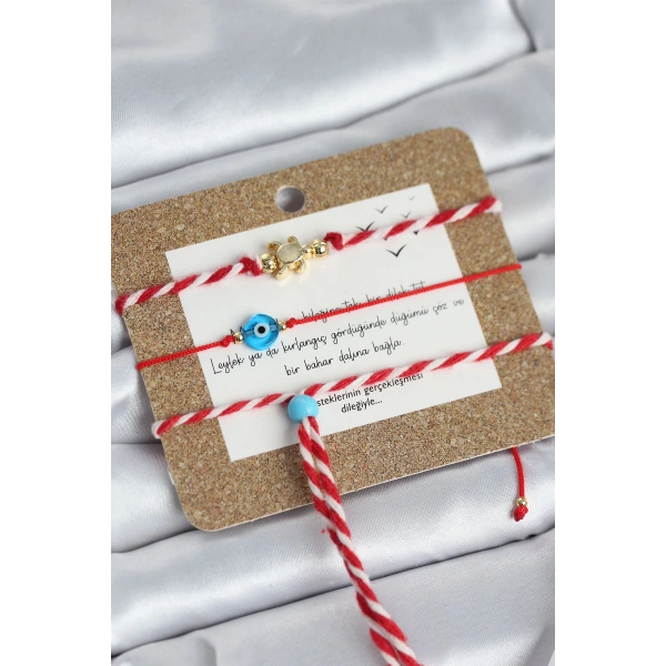 Marteniçka Bileklik 3lü Caretta Caretta ve Nazarlı Model