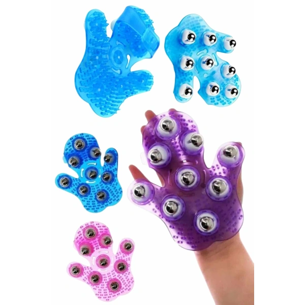 Masaj Aleti El Şeklinde Omuz Bacak Bilyeli Masaj Eldiveni El Şekilli