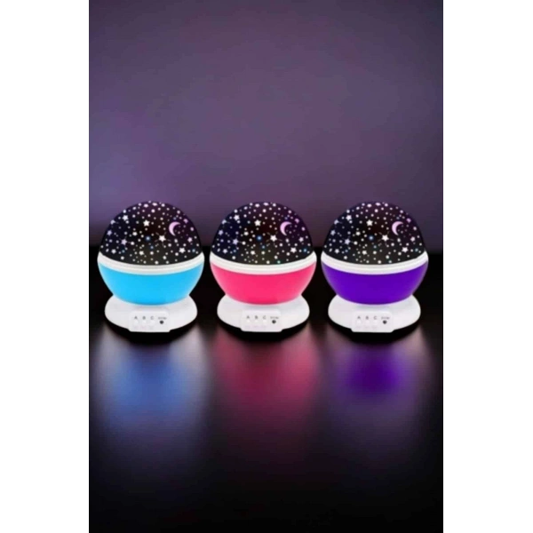 Mavi ve Mor Işıklı Projeksiyon Lambası