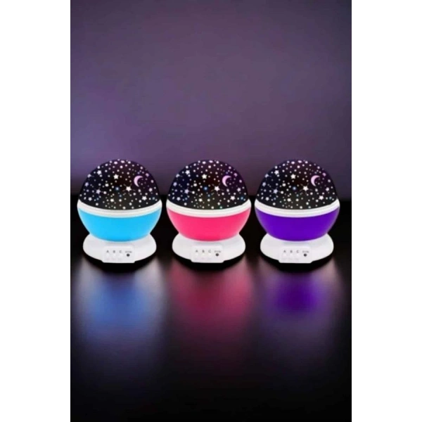 Mavi ve Mor Işıklı Star Master Projeksiyon Lambası