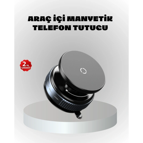 Mıknatıslı Araç Telefon Tutucu Vakum Teknolojili 360° Ayarlanabilir