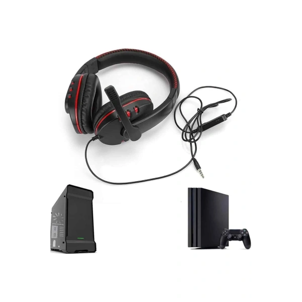 Mikrofonlu  Kulaklık  Kulaklığı Yüksek Ses Kaliteli Stereo Yumuşak Yastıklar