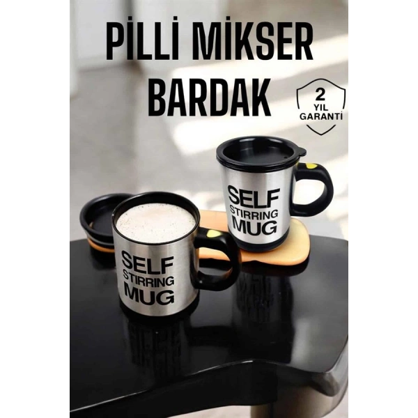 Mikser Kupa Yazılı Mug Bardak Karıştırma Özelliği