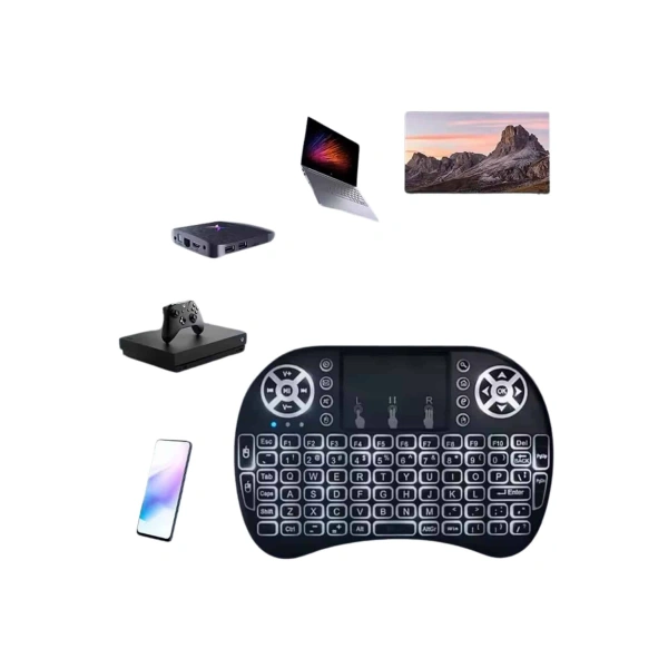 Mini Klavye  Pc Playstation Ledli Mouse Rgb Mouse Bluetooth Usb