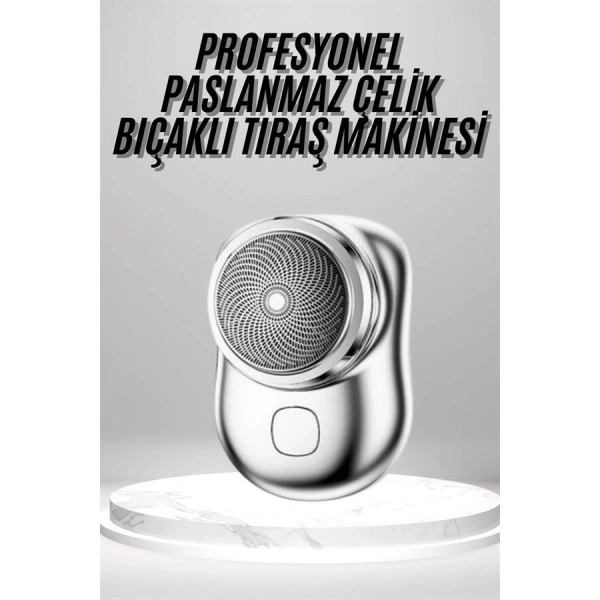 Mini Sıfır Sakal Yanak Tıraş Makinesi USB Şarjlı Sıfır Sakal Taşınabilir Korumalı