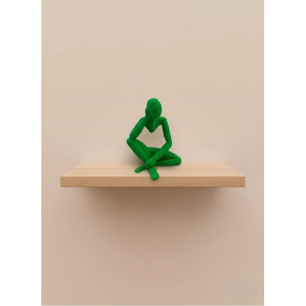 Minimal İnsan Figürü Biblo Yeşil Ev ve Ofis Dekoru