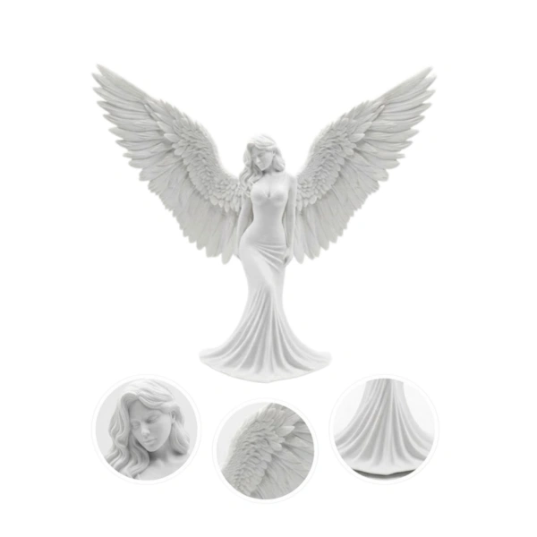 Minimalist Melek İnsan Figürlü 3D Heykel Dekoratif Biblo Ev Dekoru