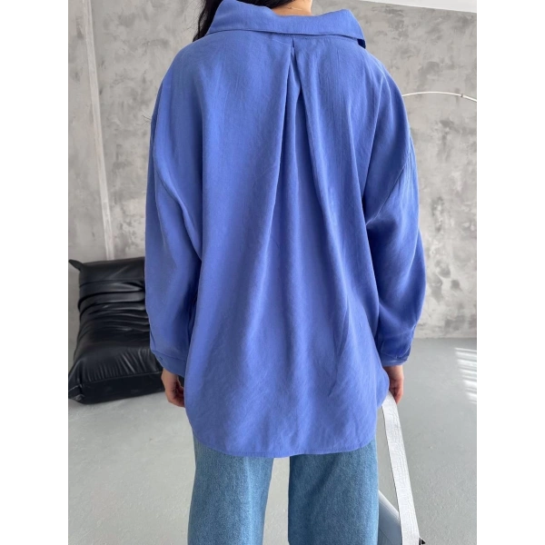 Modal oversize cepli gömlek