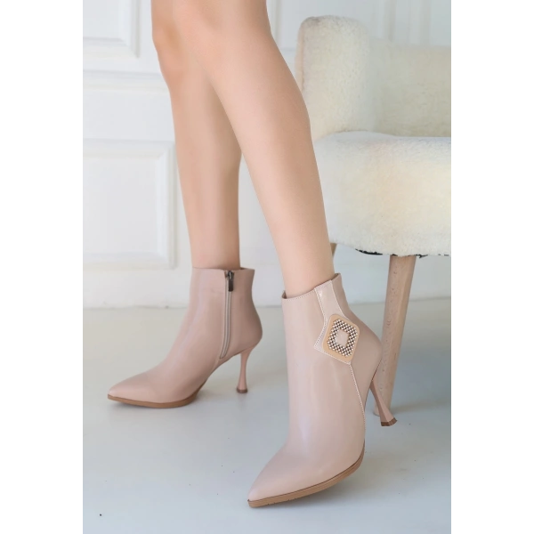 Moose Nude Cilt Topuklu Bot