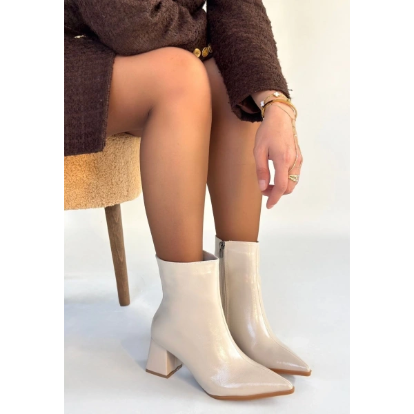 Mosy Bej Rugan Topuklu Bot