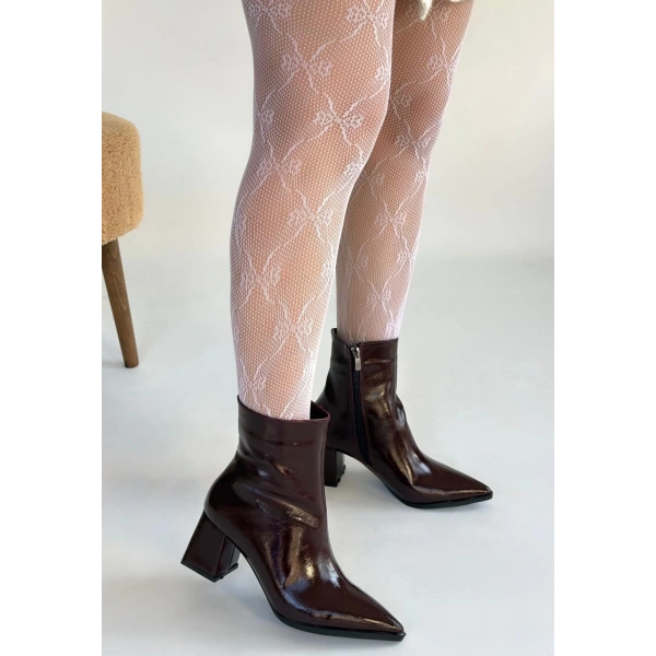 Mosy Bordo Rugan Topuklu Bot