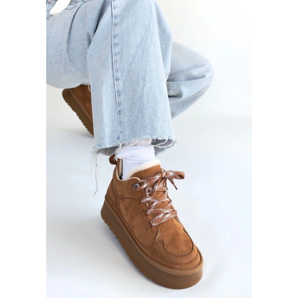 Muden Taba Süet Bağcıklı Bot