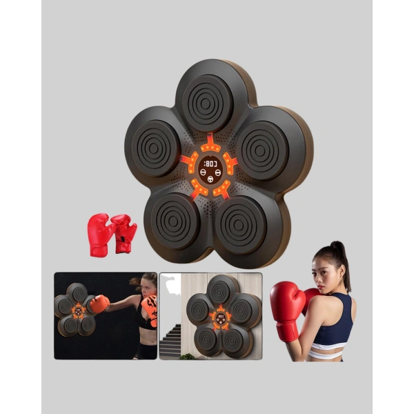 Müzikli Boks Duvar Paneli Akıllı Işık Sistemli Refleks ve Kondisyon Aleti