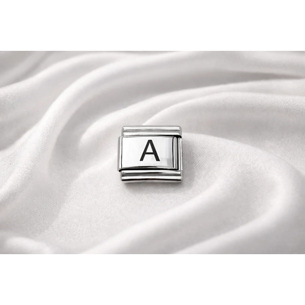 Nomination Uyumlu A Harfi Charm – Çelik Harfli Bileklik Aksesuarı, Kişiye Özel Modüler Takı