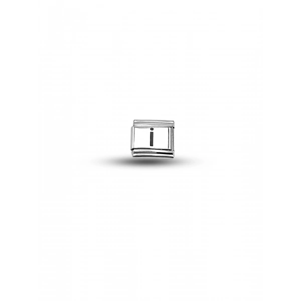 Nomination Uyumlu İ Harf Charm | Çelik Bileklik Aksesuarı | Kişiye Özel Harf Modülü | Minimal & Şık