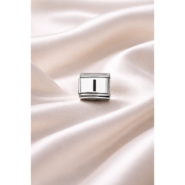 Nomination Uyumlu I Harf Charm | Çelik Bileklik Aksesuarı | Kişiye Özel Harf Modülü | Minimal & Zarif