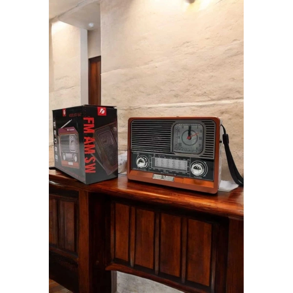 Nostaljik Görünümlü USB Girişli Bluetooth Bağlantılı Radyo