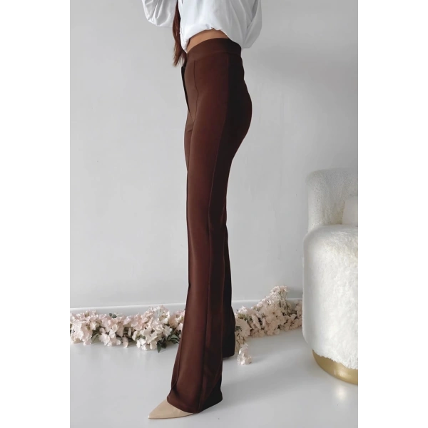 Önü cumalı ithal krep pantolon