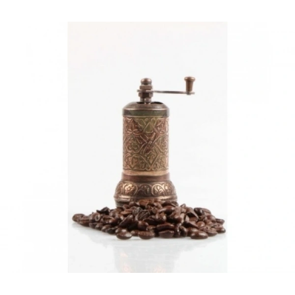 Osmanlı Motifli Kahve ve Baharat Değirmeni Bakır
